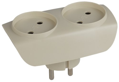 Разветвитель (Тройник) без заземления плоский ЭРА SP-2-I 2-м 16А 3500Вт слоновая кость  картинка 